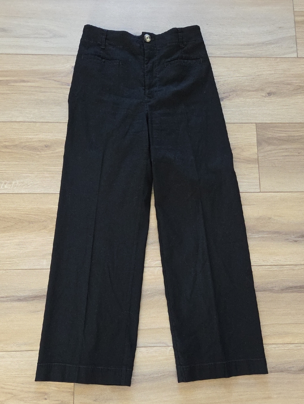 Anthropologie Maeve The Colette Wide Leg High Rise Pants 10 Black